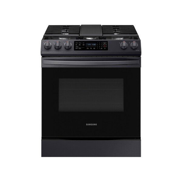 Samsung 30-inch Slide-In Gas Convection Range with 6.0 cu. ft. Capacity and Ready2Fit NX60T8311SG - main